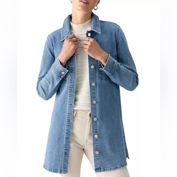 Sanctuary Denim Shirt Dress Belted Button Front Mini Dress Blue Sz S NWT - Picture 14 of 16